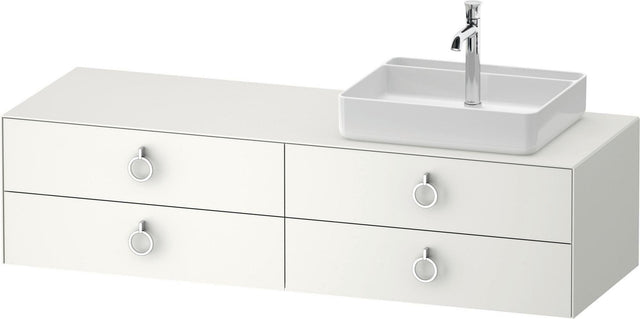 DURAVIT White Tulip Konsolenwaschtischunterbau 1600 mm mit 4 Schubkästen & LED-Innenbeleuchtung