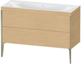 Duravit XViu Möbelwaschtisch-Set 1200 mm mit Unterschrank Nussbaum und Keramik-Waschtisch