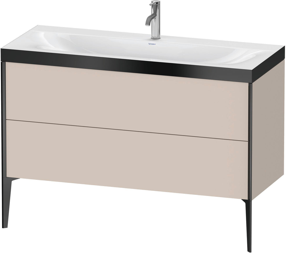 DURAVIT XViu c-bonded Waschtischset 1200 mm mit 2 Auszügen, bodenstehend, Tip-on Technik