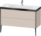 DURAVIT XViu c-bonded Waschtischset 1200 mm mit 2 Auszügen, bodenstehend, Tip-on Technik