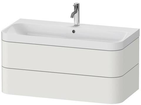 Duravit Waschtischset Happy D.2 Plus 975x490mm ein Hahnloch taupe supermatt