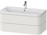Duravit Waschtischset Happy D.2 Plus 975x490mm ein Hahnloch taupe supermatt
