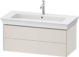 DURAVIT White Tulip Waschtischunterbau 984 mm, 2 Schubkästen, Weiß Seidenmatt, Philippe Starck