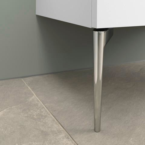Duravit Sivida Waschtischunterbau 610 mm, bodenstehend, 2 Schubkästen, Weiß Hochglanz