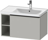 DURAVIT D-Neo Waschtischunterbau 784 mm wandhängend mit 1 Auszug und 2 offenen Fächern in Betongrau Matt