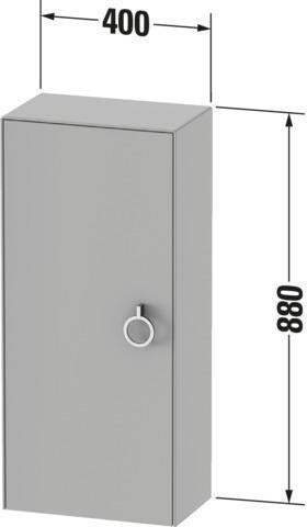 DURAVIT White Tulip Halbhochschrank 400 mm – Wandhängend, 1 Tür, Soft-Close, Philippe Starck Design
