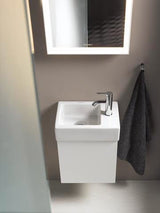 DURAVIT L-Cube Waschtischunterbau betongrau matt, 1 Tür, Anschlag links, wandhängend