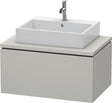 Duravit L-Cube Konsolenwaschtischunterbau 820 mm betongrau matt, 1 Auszug, wandhängend