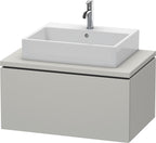 betongrau matt / Spanplatte / 1 Auszug