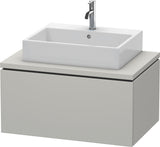 Duravit L-Cube Konsolenwaschtischunterbau 820 mm betongrau matt, 1 Auszug, wandhängend