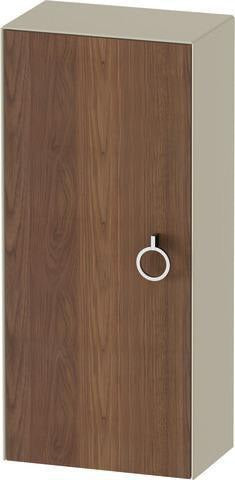 DURAVIT White Tulip Halbhochschrank 400 mm, Tür links, Nussbaum/Taupe, Soft-Close