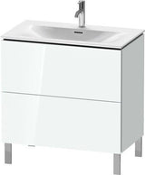 Duravit Waschtischunterbau L-Cube 704x820x481mm weiß matt mit Tip-On-Technik und 2 Auszügen