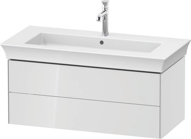 DURAVIT White Tulip Waschtischunterbau 984 mm, 2 Schubkästen, Weiß Seidenmatt, Philippe Starck