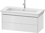 DURAVIT White Tulip Waschtischunterbau 984 mm, 2 Schubkästen, Weiß Seidenmatt, Philippe Starck