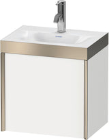 DURAVIT XViu c-bonded Waschtischunterschrank 450 mm weiß mit Waschbecken und Siphon
