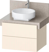 Duravit Balcoon Konsolenwaschtischunterbau 700 mm mit 2 Schubkästen in Sandbeige/Eiche-Elefenbein