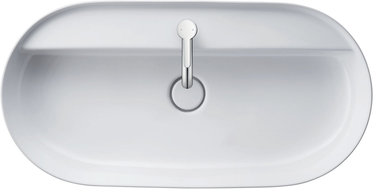 DURAVIT Aufsatzbecken Luv 800 mm aus DuraCeram, weiß, ohne Überlauf, mit Hahnlochbank