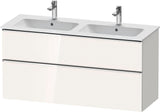 Duravit D-Neo Waschtischunterbau 1280 mm betongrau matt – wandhängend, 1 Auszug, Bronze Griff