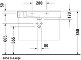 DURAVIT Vero Möbelwaschtisch 850 mm weiß WonderGliss mit Überlauf und Hahnlochbank