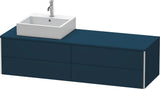 Duravit XSquare Waschtischunterbau 1600 mm, betongrau matt, 4 Schubkästen, wandhängend, Becken links
