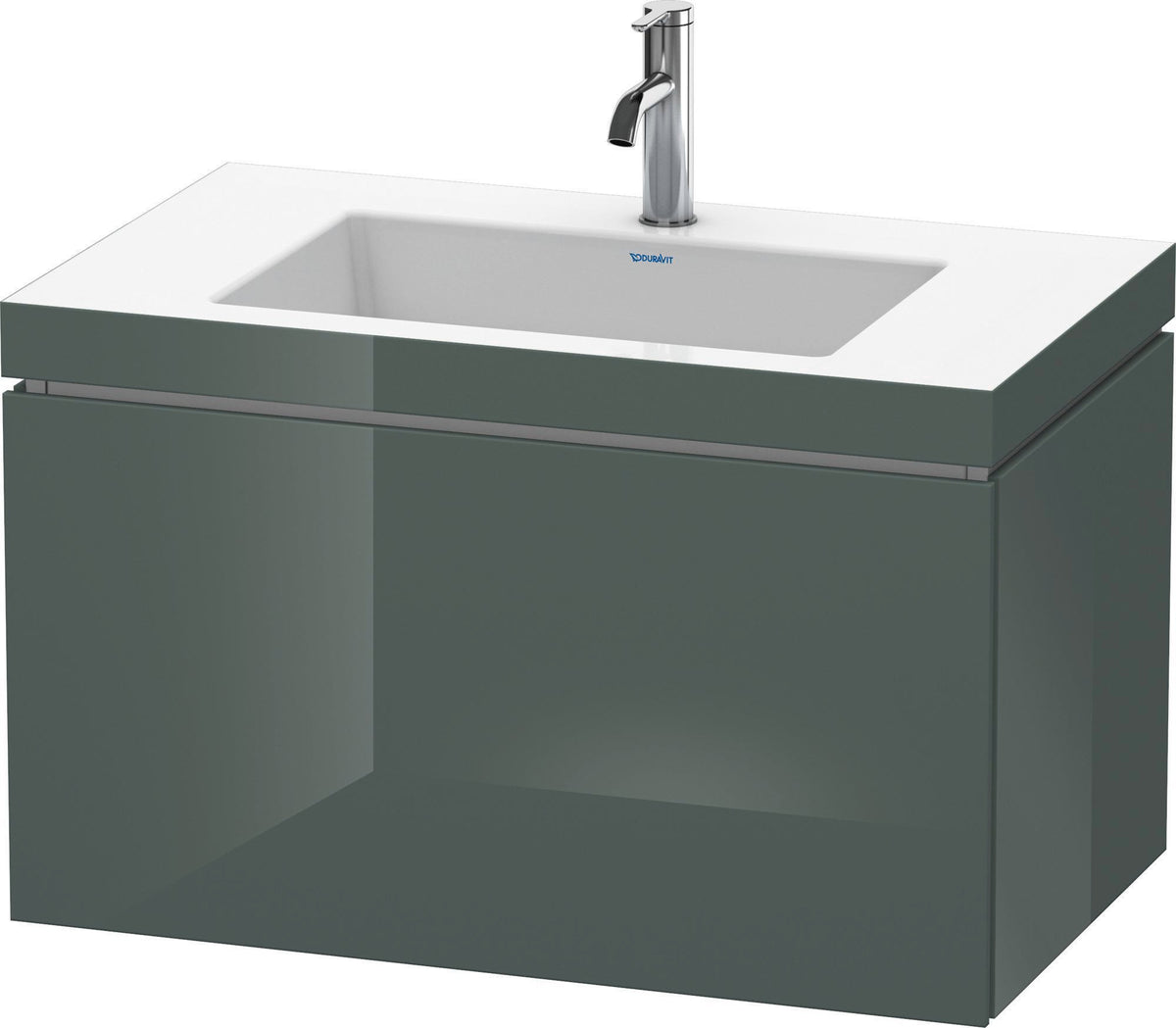 Duravit L-Cube Waschtischset 800 mm mit Vero Air, Amerik. Nussbaum, wandhängend, c-bonded