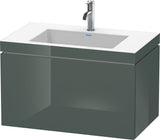 Duravit L-Cube Waschtischset 800 mm mit Vero Air, Amerik. Nussbaum, wandhängend, c-bonded
