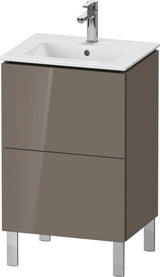 Duravit L-Cube Waschtischunterbau bodenstehend, 2 Auszüge, Weiß Matt, 520 mm