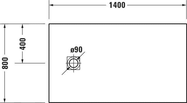 Duravit Sustano Duschwanne 1400x800x30 mm Mineralguss hellgrau matt – rechteckig, bodenbündig, mit Rutschhemmung