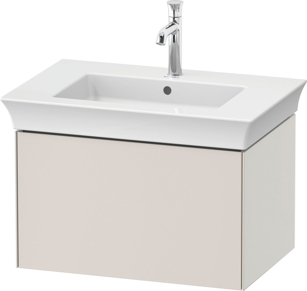 DURAVIT White Tulip Waschtischunterbau 684 mm – 1 Auszug, Tip-On, LED-Innenbeleuchtung, graphit seidenmatt