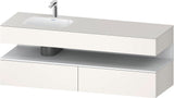 DURAVIT Qatego Studio F. A. Porsche Einbauwaschtisch mit Konsolenwaschtischunterbau 1600 mm Weiß Matt