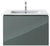 DURAVIT L-Cube Waschtischunterbau wandhängend 820 mm Amerikanisch Nussbaum, 2 Schubkästen