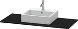 Duravit XSquare Konsole 1200x550mm Eiche Schwarz mit Ausschnitt für Waschschüssel