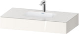 DURAVIT Qatego Einbauwaschtisch mit Konsole 800x550mm Weiß Hochglanz – Studio F. A. Porsche