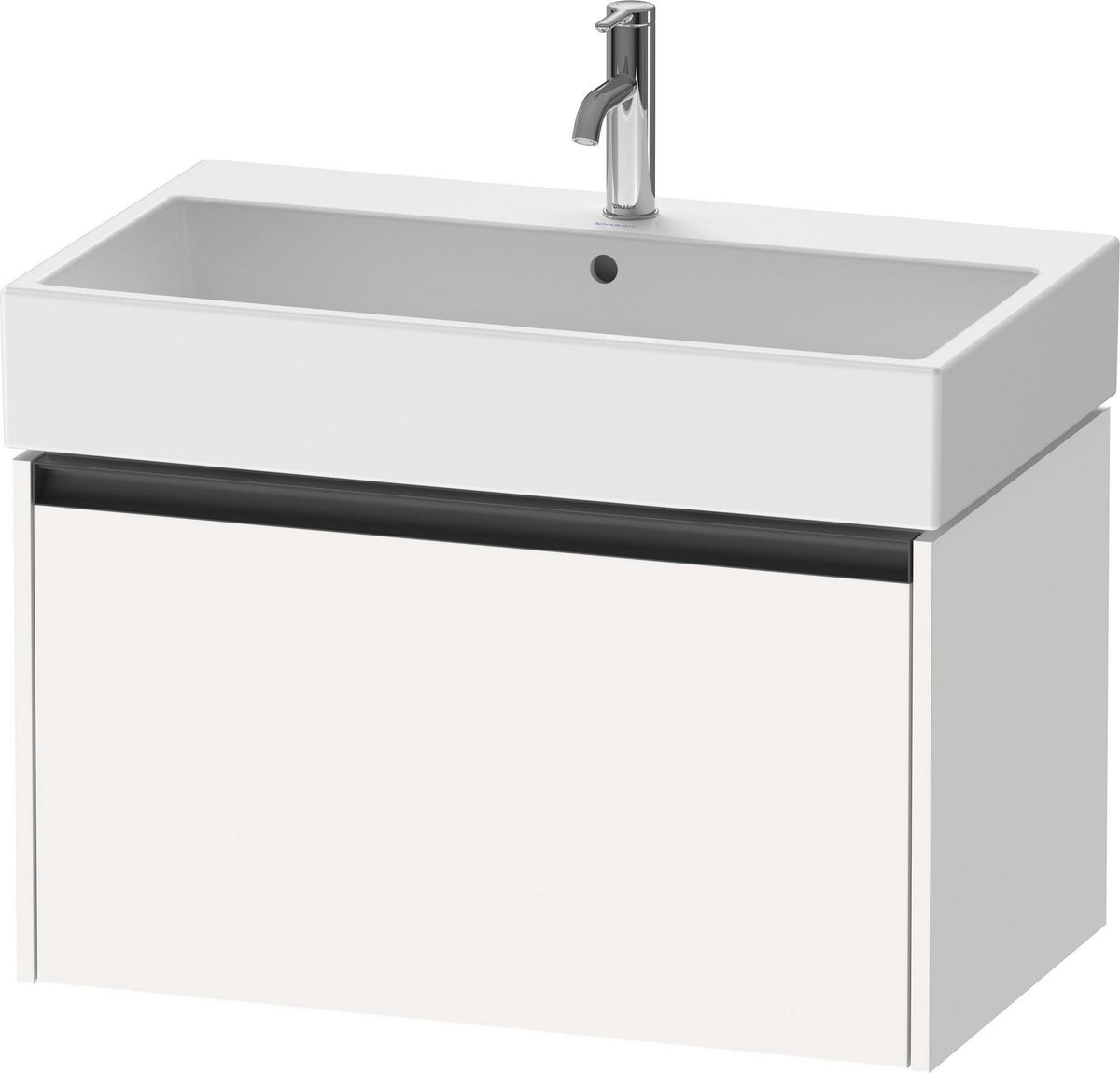 Duravit Waschtischunterbau Ketho.2 wandhängend 460x784x440mm Betongrau Matt 1 Auszug