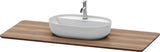 DURAVIT Massivholzkonsole Luv 1388 mm Am. Nussbaum mit 1 Ausschnitt