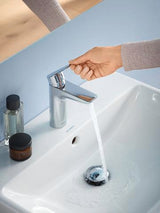 Duravit No.1 Einhebel-Waschtischmischer mit Zugstange, Chrom – 106 mm Ausladung