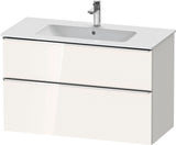 DURAVIT D-Neo Waschtischunterbau 1010 mm Eiche Schwarz mit Bronze Griff