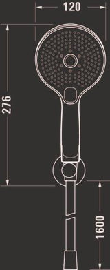 Duravit Brausehalterset Minus Flow in Chrom – Softrain, Rain & IntenseRain Strahlarten