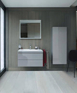 DURAVIT Karree Seifenspender Chrom – Flüssigseifenspender mit Glasbehälter und Messinghalterung