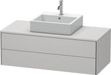 Duravit XSquare Waschtischunterbau 1200 mm mit 2 Schubkästen in Steingrau Matt