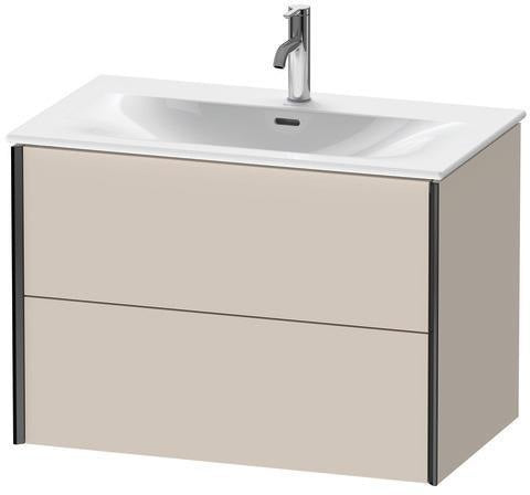 DURAVIT XViu Waschtischunterbau 810 mm mit 2 Schubkästen in Seidenmatt-Taupe