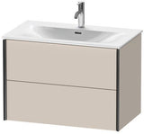 DURAVIT XViu Waschtischunterbau 810 mm mit 2 Schubkästen in Seidenmatt-Taupe