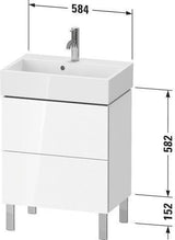 Duravit Waschtischunterbau L-Cube Compact 584 mm, 2 Auszüge, weiß matt, für Vero Air 236860