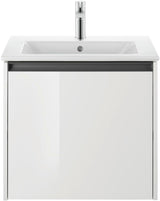 Duravit D-Neo Einhebel-Waschtischmischer mit FreshStart, Zugstange & Chrom – 109 mm Ausladung