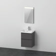 DURAVIT D-Neo Möbel-Set 500x400mm Graphit Matt mit Waschtisch, Unterbau, Spiegel und LED