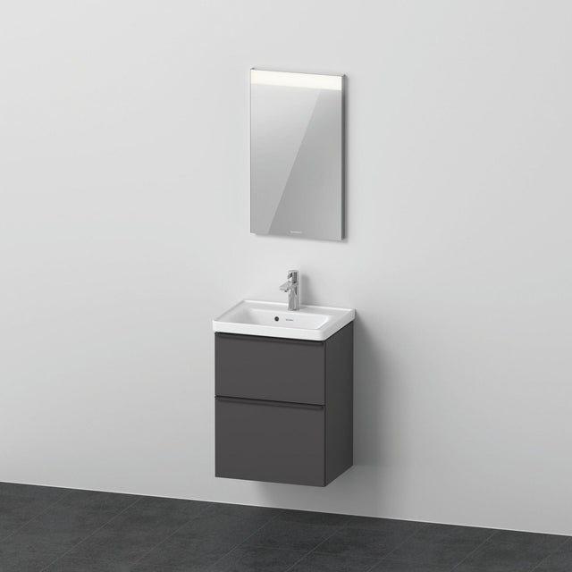 DURAVIT D-Neo Möbel-Set 500x400mm Graphit Matt mit Waschtisch, Unterbau, Spiegel und LED