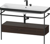 Duravit Happy D.2 c-bonded Waschtischset 1175 mm mit Metallkonsole & Schubkasten in Taupe
