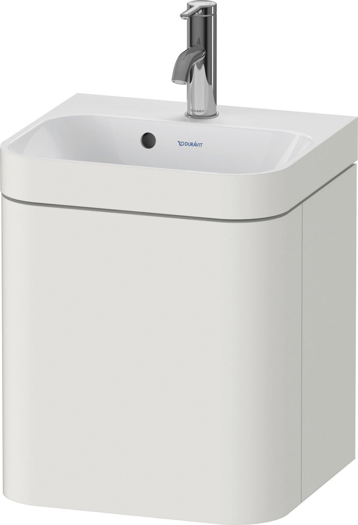 DURAVIT Happy D.2 c-bonded Waschtischset 400x360x480 mm mit 1 Tür links, Taupe seidenmatt
