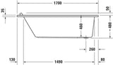 DURAVIT Starck Whirlwanne 1700x800mm mit Air-System, weiß, Einbau