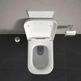 DURAVIT WC-Sitz Happy D.2 mit SoftClose Absenkautomatik, Edelstahl-Scharnieren, weiß, Duroplast